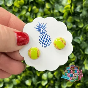 Softball Stud Earrings