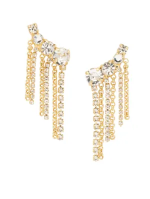 Sorrelli Curtain Climber Statement Earrings - Crystal