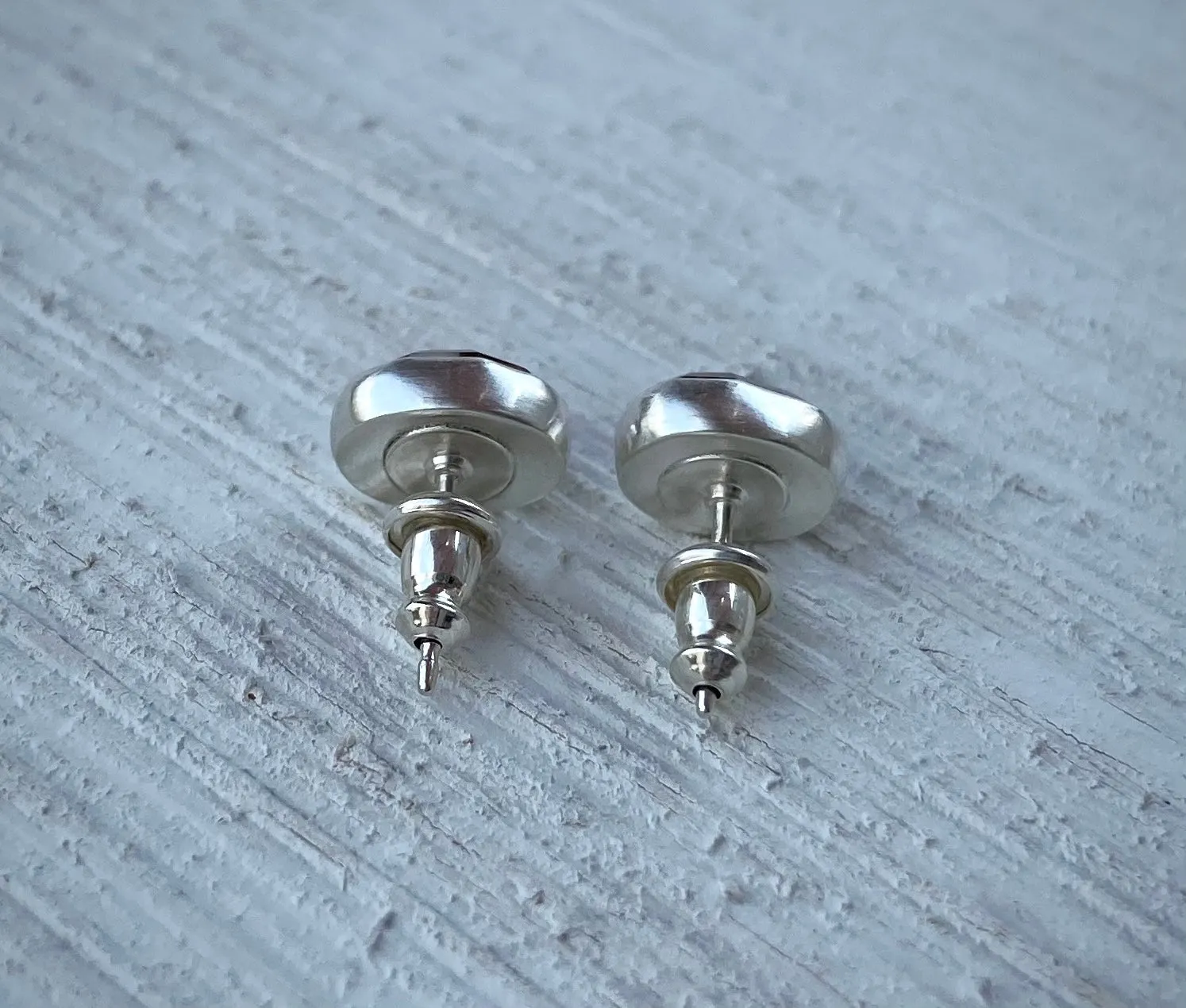 Spessartine Orange Garnet Stud Earrings