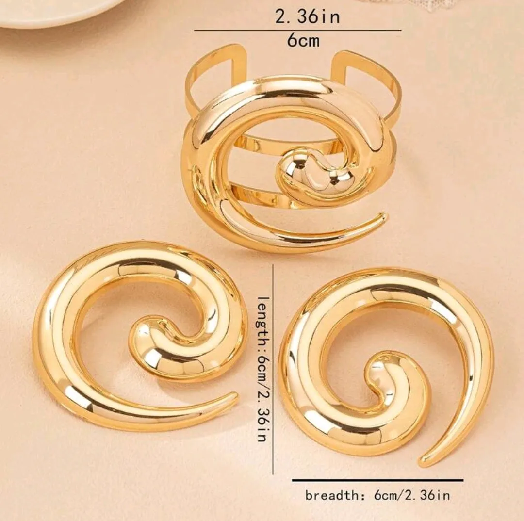 Spiral Statement Earrings