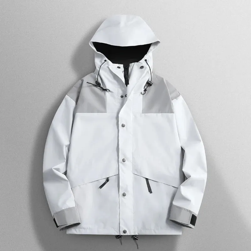 Spring and Autumn Men's Outdoor Waterproof Casual Jacket Couple Hooded Mountaineering