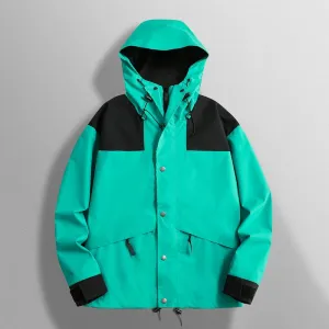 Spring and Autumn Men's Outdoor Waterproof Casual Jacket Couple Hooded Mountaineering