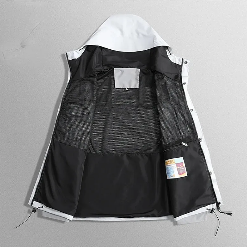 Spring and Autumn Men's Outdoor Waterproof Casual Jacket Couple Hooded Mountaineering