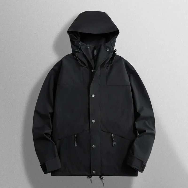Spring and Autumn Men's Outdoor Waterproof Casual Jacket Couple Hooded Mountaineering