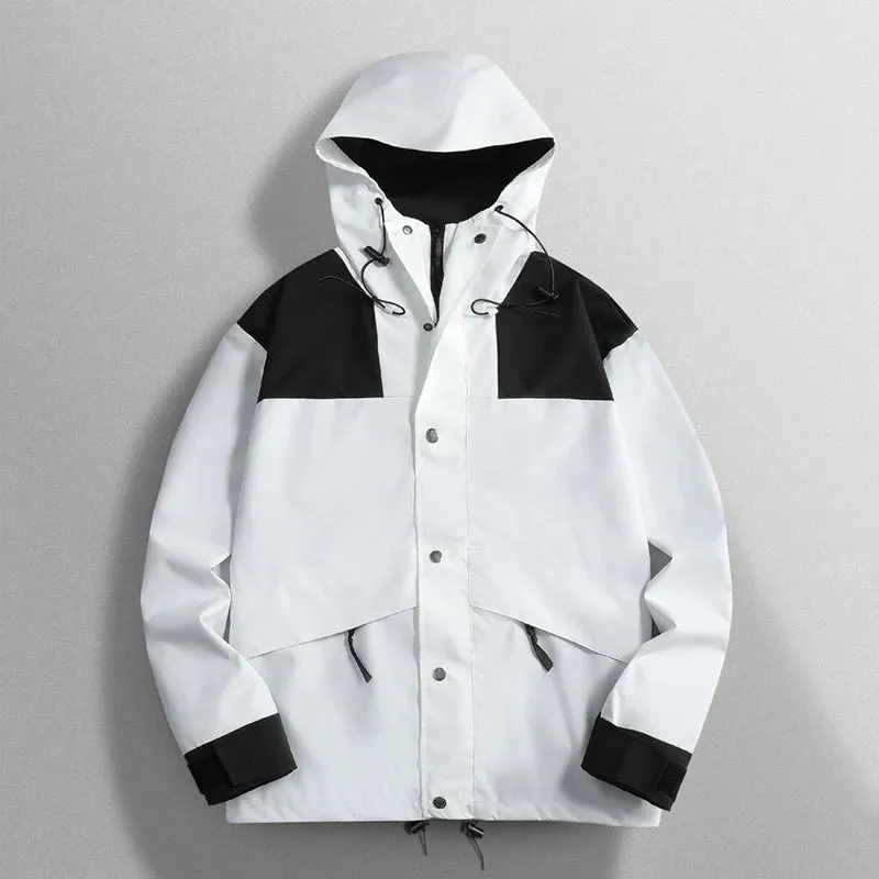 Spring and Autumn Men's Outdoor Waterproof Casual Jacket Couple Hooded Mountaineering