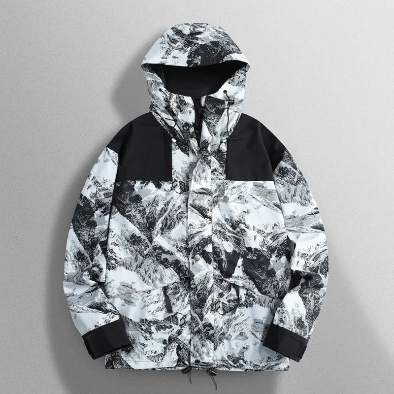 Spring and Autumn Men's Outdoor Waterproof Casual Jacket Couple Hooded Mountaineering