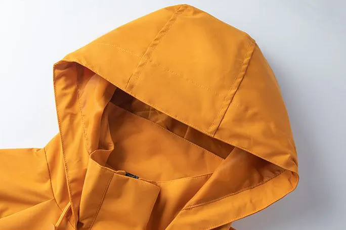 Stain-Resistant Windproof Cargo Rain Coat for Outdoor Adventures