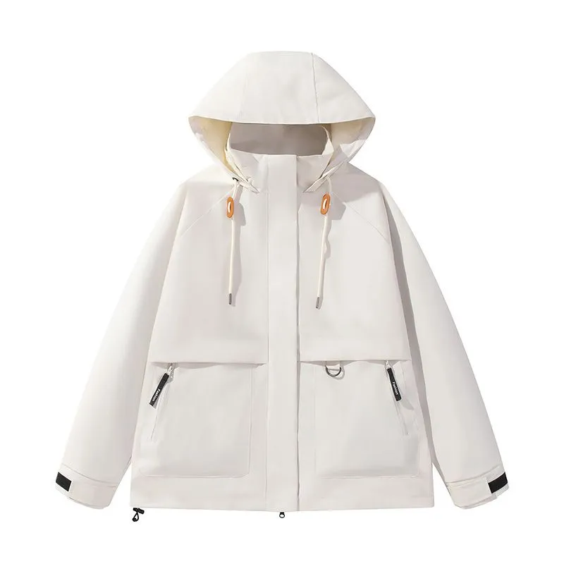 Stain-Resistant Windproof Cargo Rain Coat for Outdoor Adventures