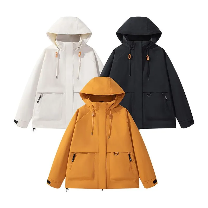 Stain-Resistant Windproof Cargo Rain Coat for Outdoor Adventures