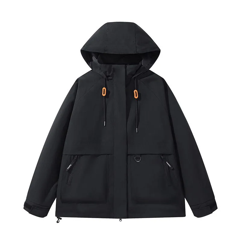 Stain-Resistant Windproof Cargo Rain Coat for Outdoor Adventures