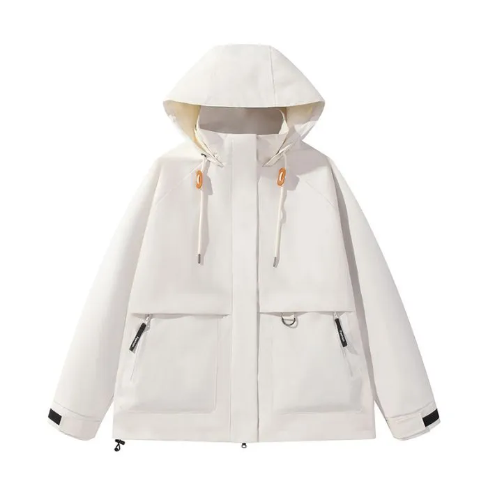 Stain-Resistant Windproof Cargo Rain Coat for Outdoor Adventures