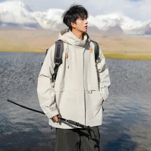 Stain-Resistant Windproof Cargo Rain Coat for Outdoor Adventures