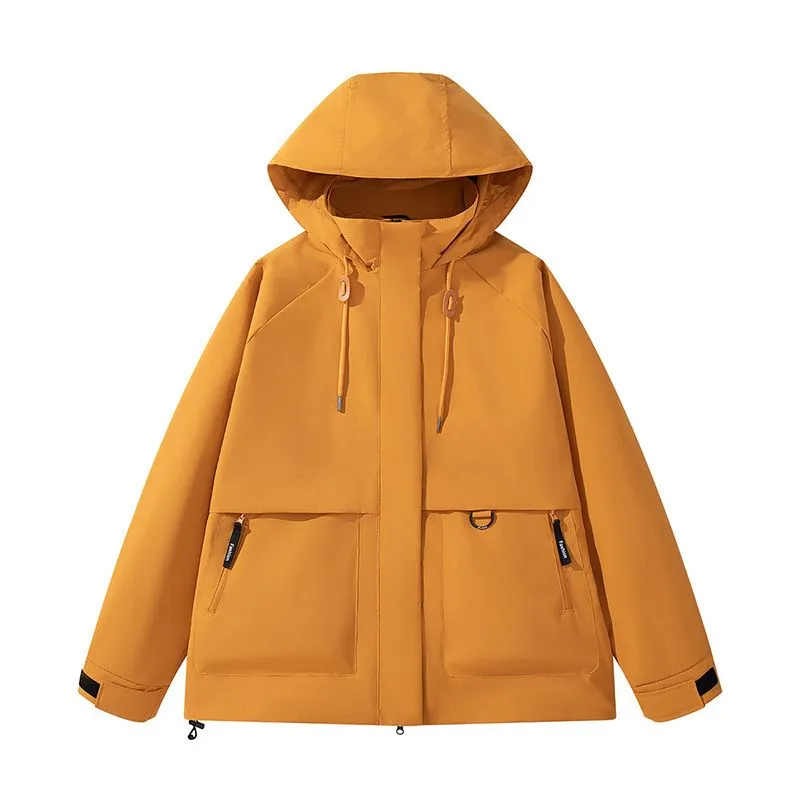 Stain-Resistant Windproof Cargo Rain Coat for Outdoor Adventures