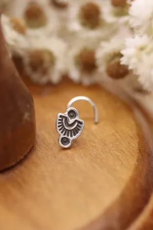 Stamped Silver Nose Stud