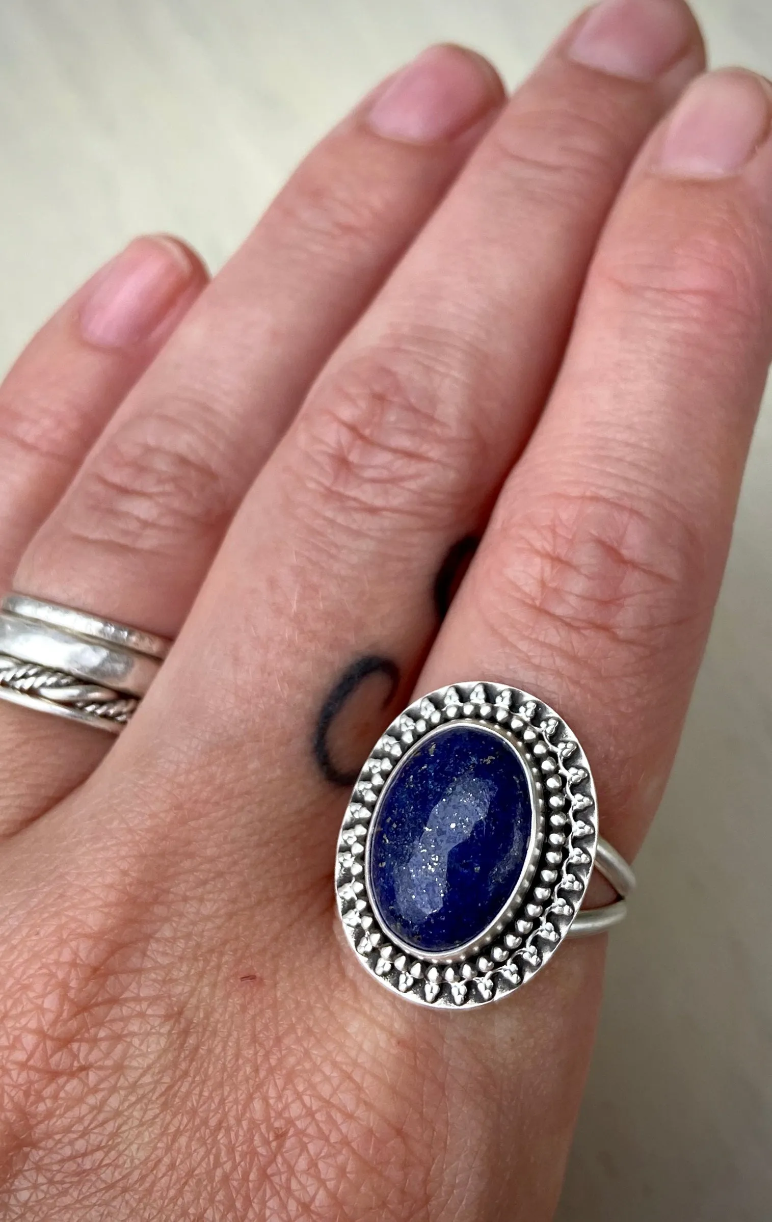 •Starry Night• Lapis Lazuli Ring