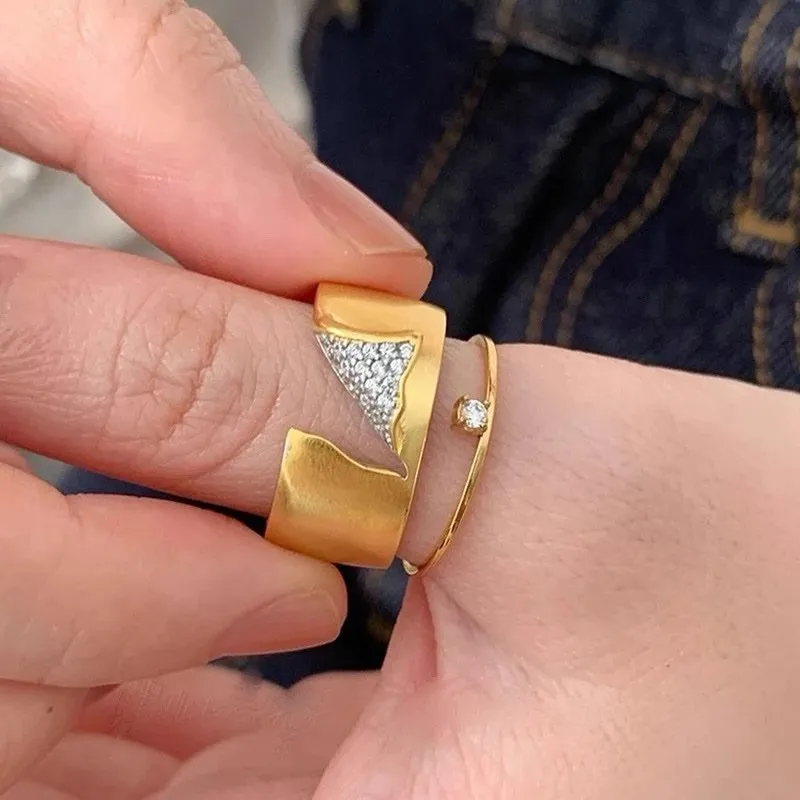 Statement Curl Edged Ring - Size 6