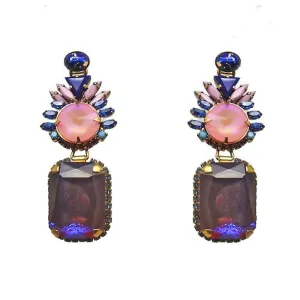 Statement Earring in Grape and Pink