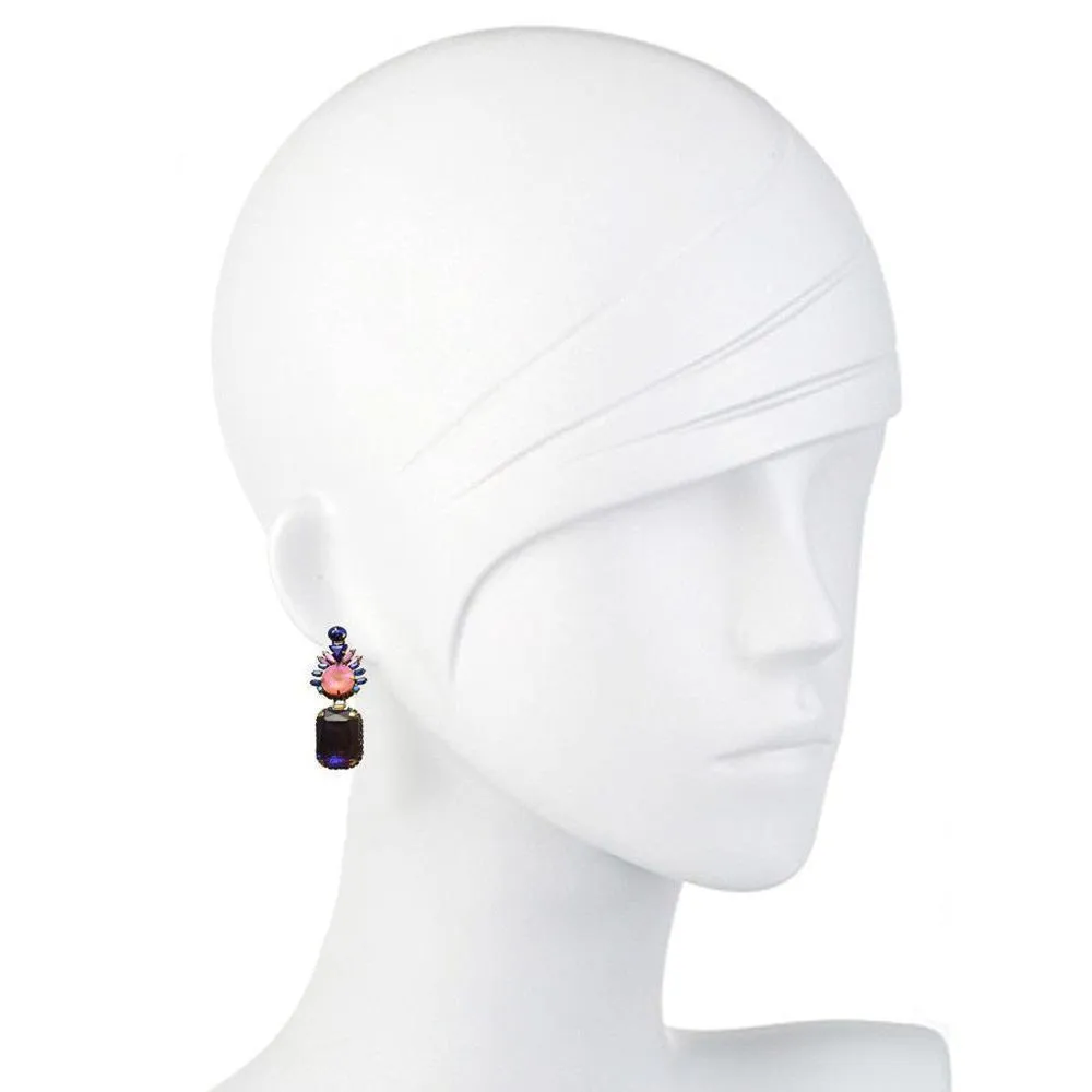 Statement Earring in Grape and Pink