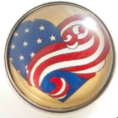 Statement Flag Heart Snap