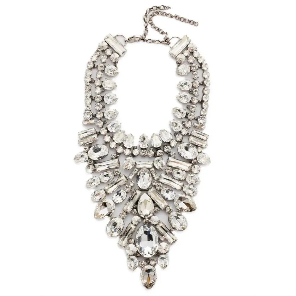 Statement Rhinestone Choker Necklace