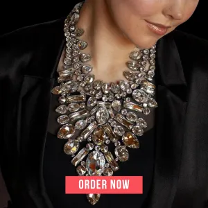 Statement Rhinestone Choker Necklace
