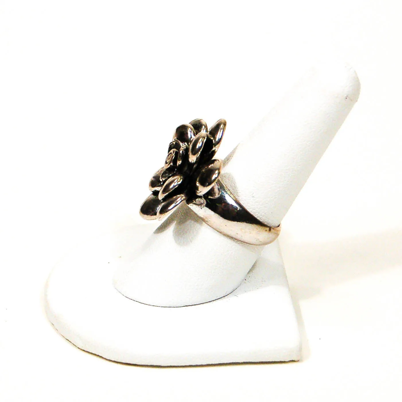 Statement Silver Flower Ring