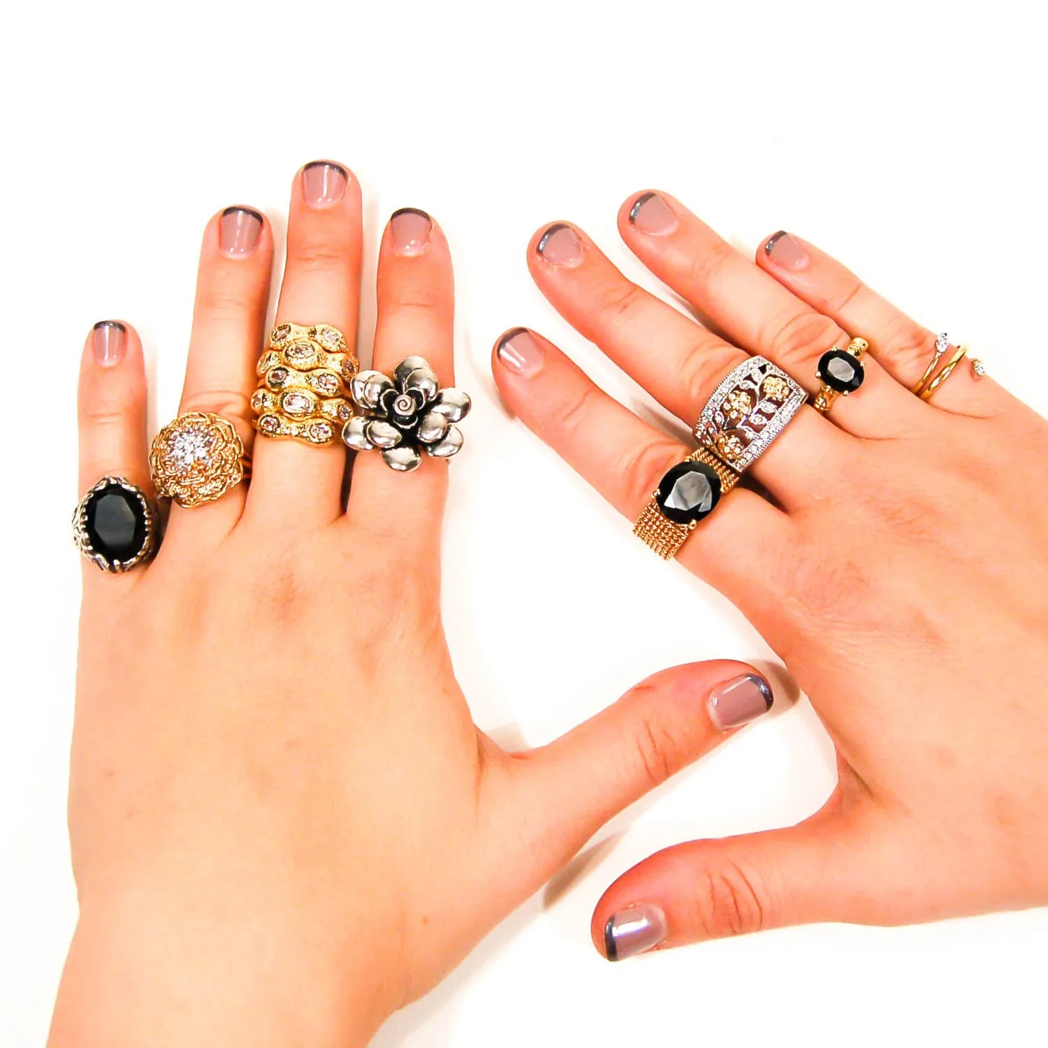 Statement Silver Flower Ring