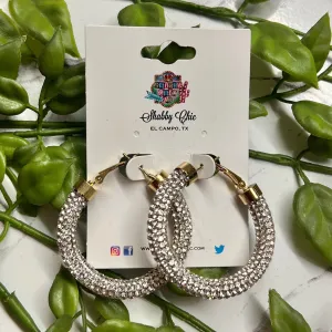 Statement Sparkle Earrings - Clear