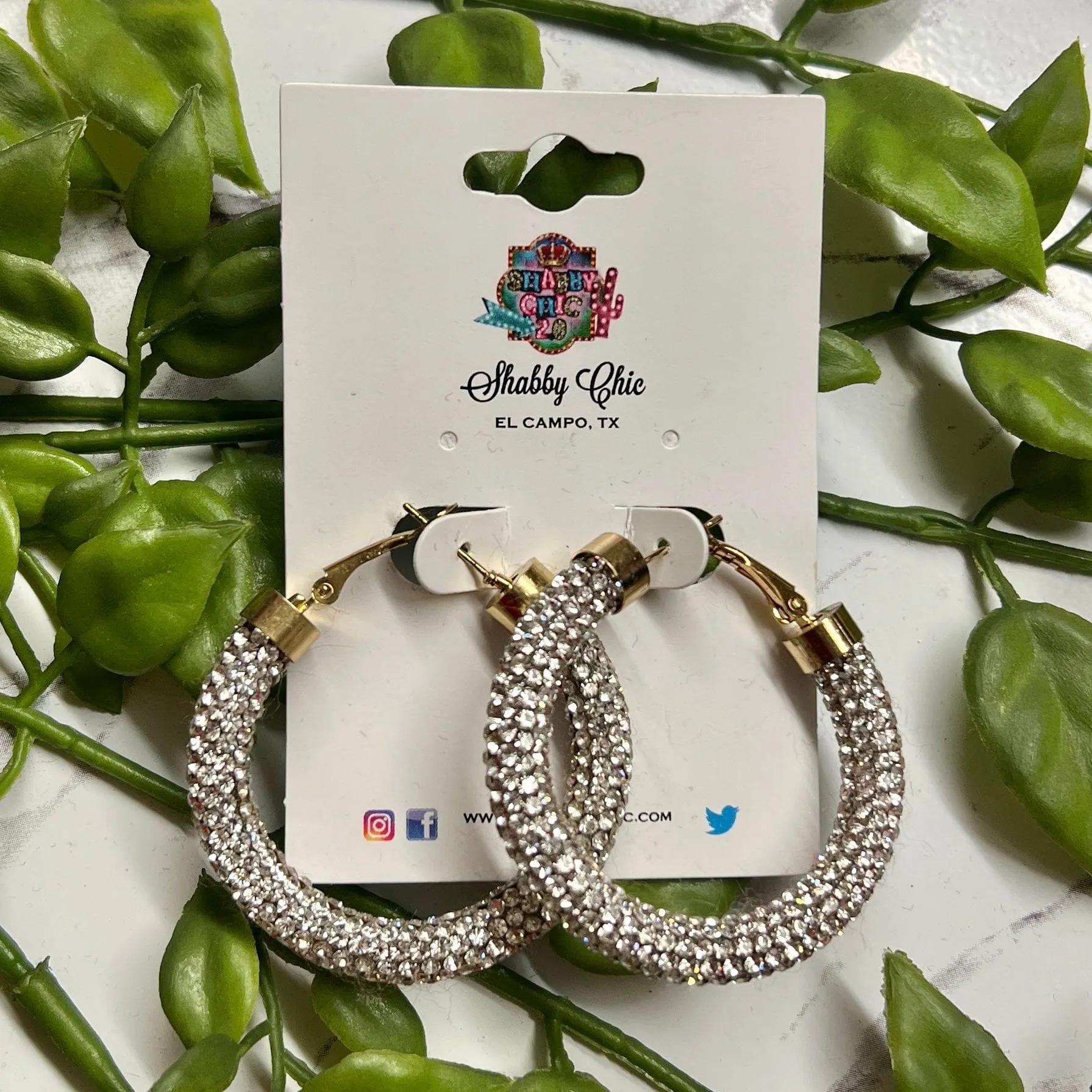 Statement Sparkle Earrings - Clear