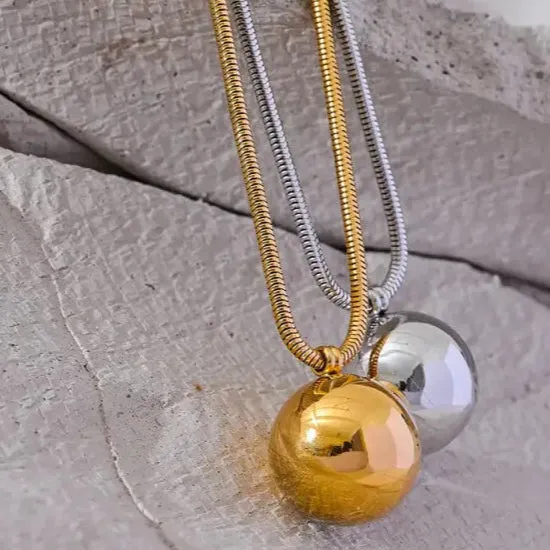 Statement Sphere Pendant Necklace