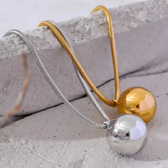 Statement Sphere Pendant Necklace