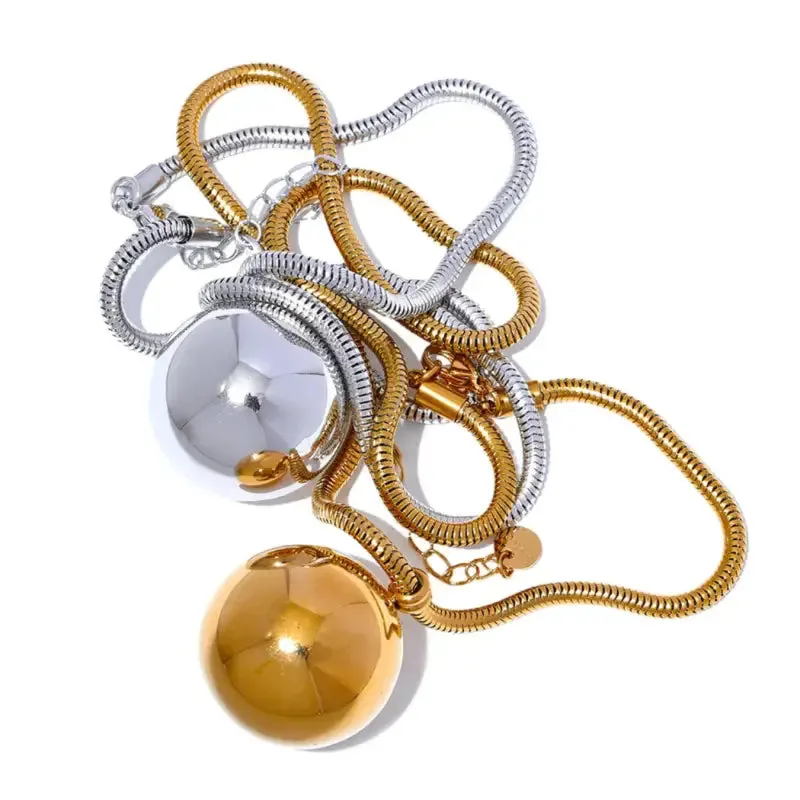 Statement Sphere Pendant Necklace