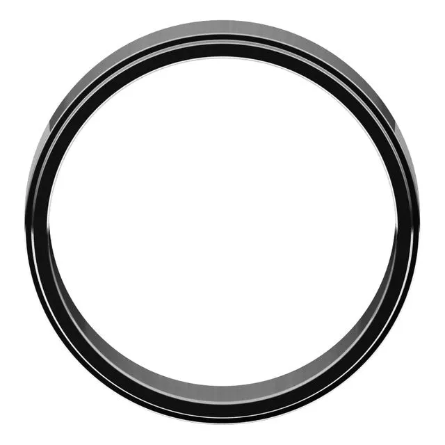 Sterling Silver 6 mm Standard Weight Flat Edge Wedding Band