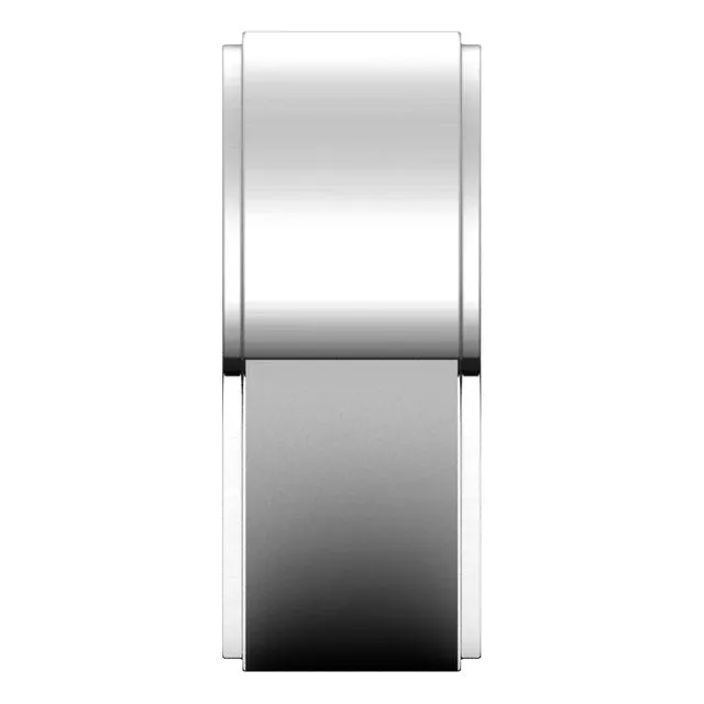 Sterling Silver 8 mm Standard Weight Flat Edge Wedding Band