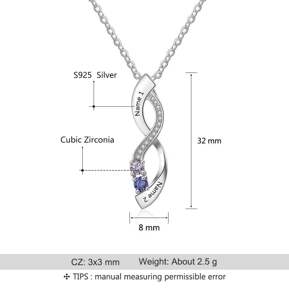 Sterling Silver Custom Engraved Pendant Necklaces