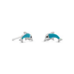 Sterling Silver Dolphin Earrings