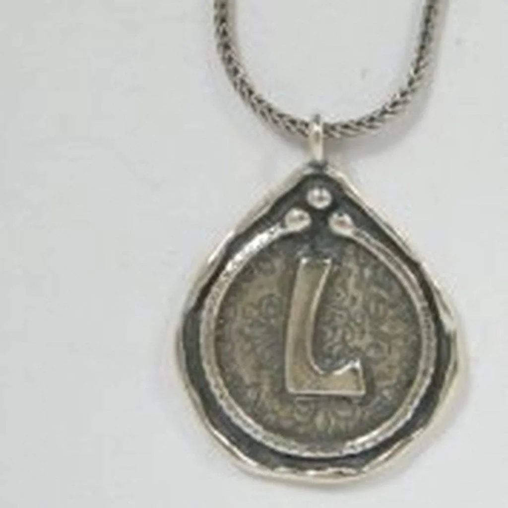 Sterling silver Monogram necklace Israeli handwork Valentine Gift