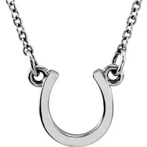 Sterling Silver Tiny Posh® Horseshoe 16-18" Necklace
