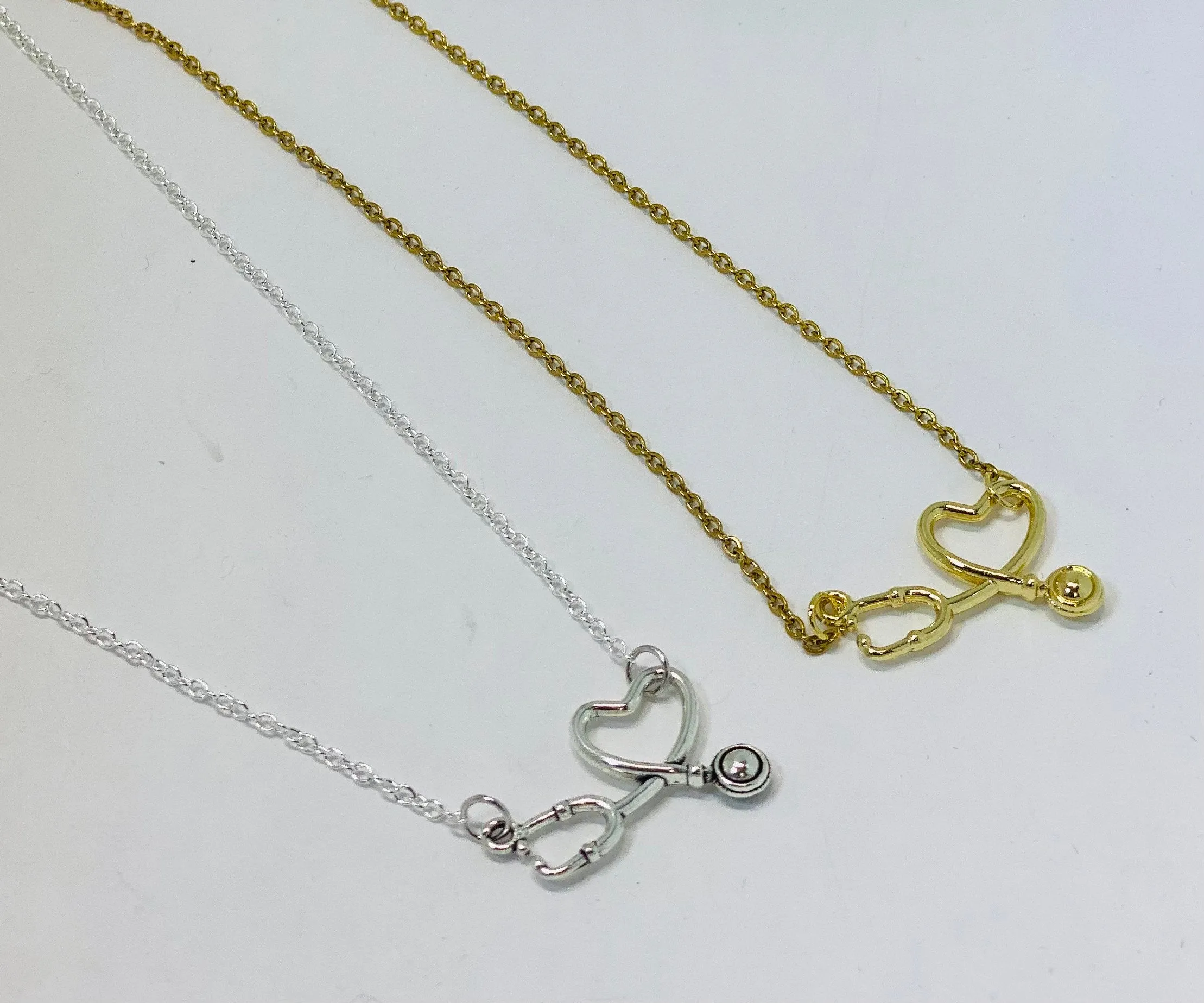 Stethoscope necklace, Gift for nurse, nurse gifts, gifts for nurses, RN gift, RN necklaces, healthcare worker gift, gift for her, thank you