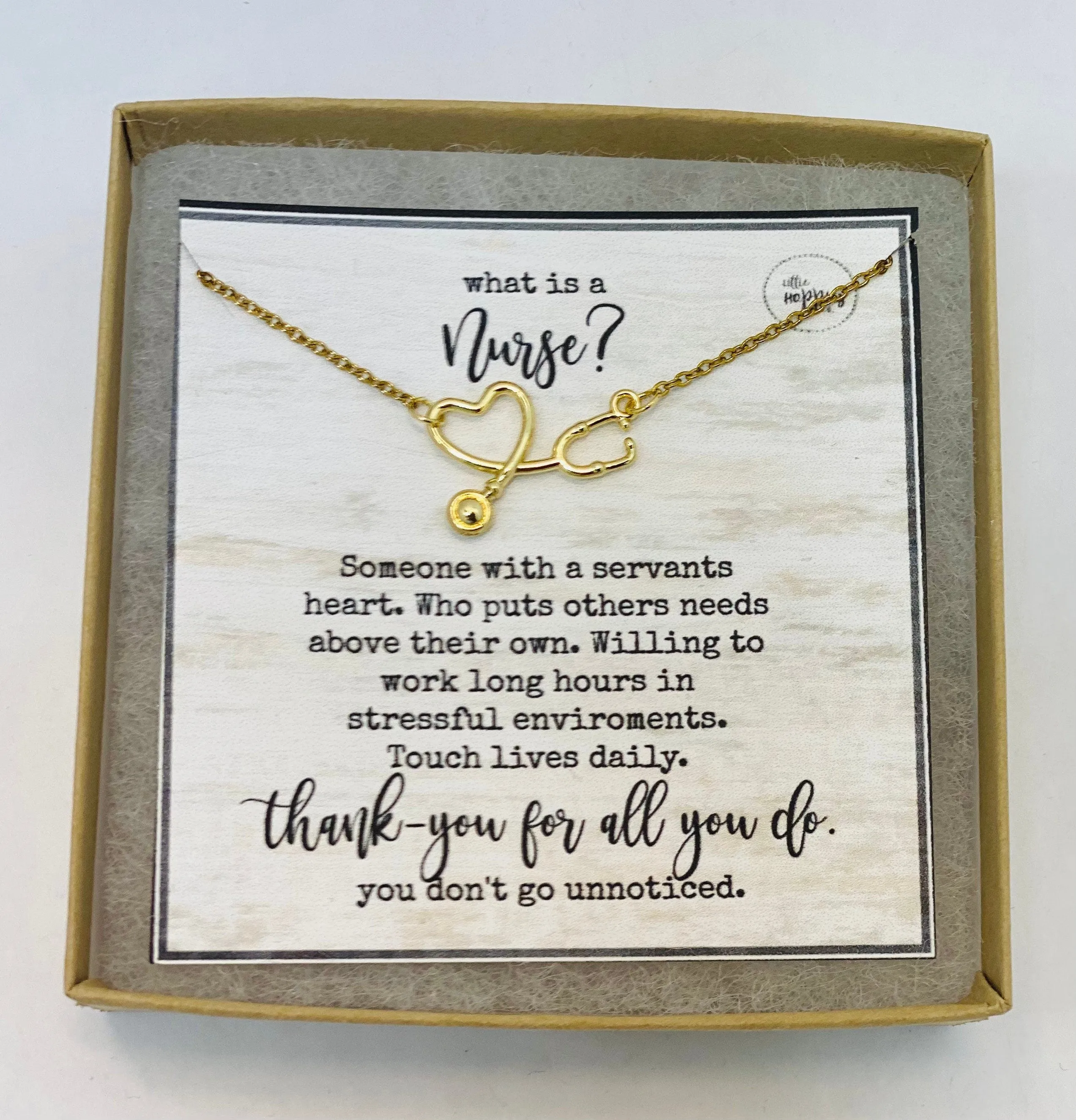 Stethoscope necklace, Gift for nurse, nurse gifts, gifts for nurses, RN gift, RN necklaces, healthcare worker gift, gift for her, thank you