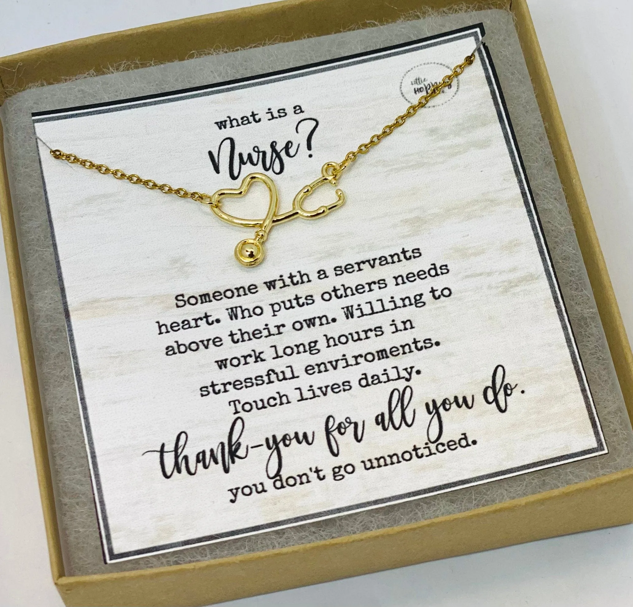 Stethoscope necklace, Gift for nurse, nurse gifts, gifts for nurses, RN gift, RN necklaces, healthcare worker gift, gift for her, thank you