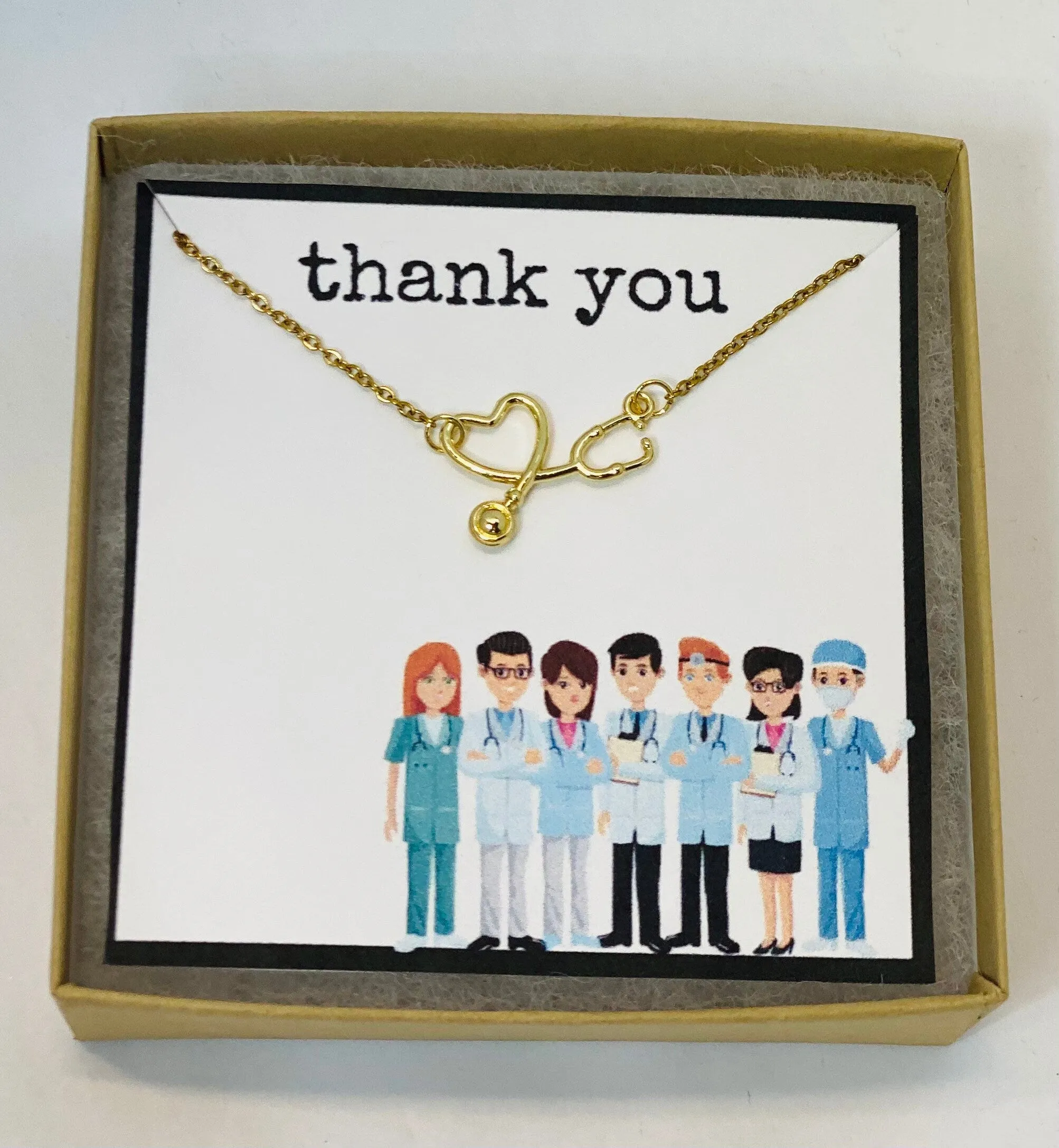 Stethoscope necklace, Gift for nurse, nurse gifts, gifts for nurses, RN gift, RN necklaces, healthcare worker gift, gift for her, thank you