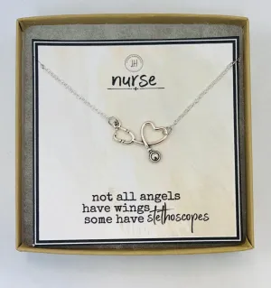 Stethoscope necklace, Gift for nurse, nurse gifts, gifts for nurses, RN gift, RN necklaces, healthcare worker gift, gift for her, thank you