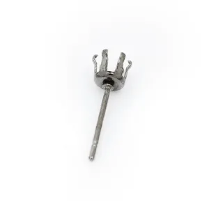 Suitable for ss16(4mm)  inner size Metal Black Round Jewelry Earring Settings,Crown Claw Setting Earring Stud Blanks,Metal,20pcs/lot