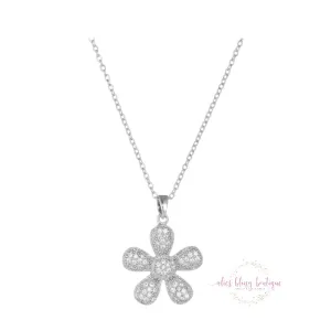Sunlit Blossom Necklace in White
