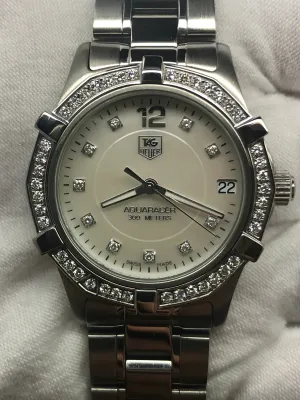 TAG Heuer Aquaracer WAF1313 MOP Diamond Dial Quartz Women's Watch