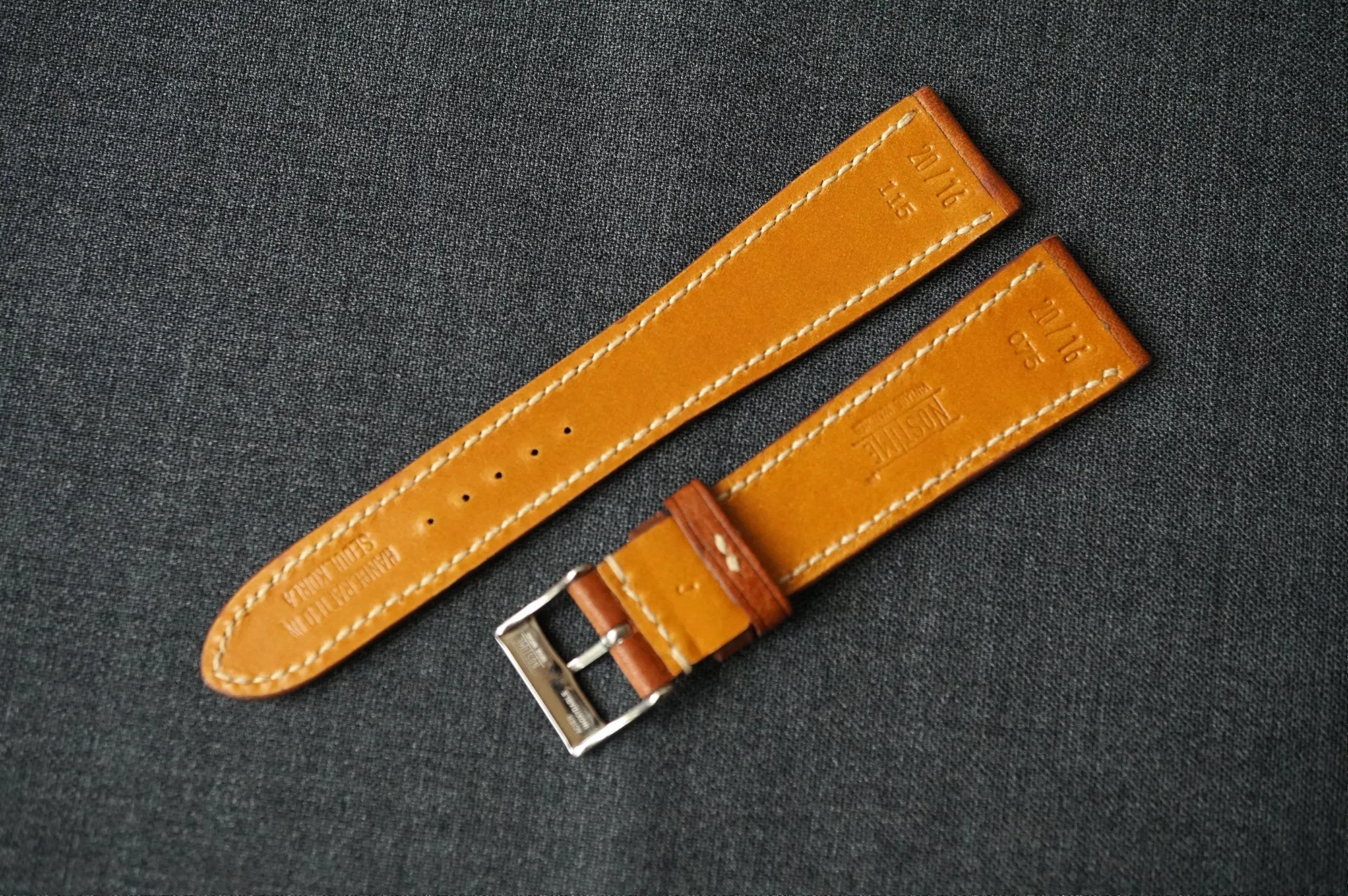 TAN BOX CALF CUSTOM MADE STRAP