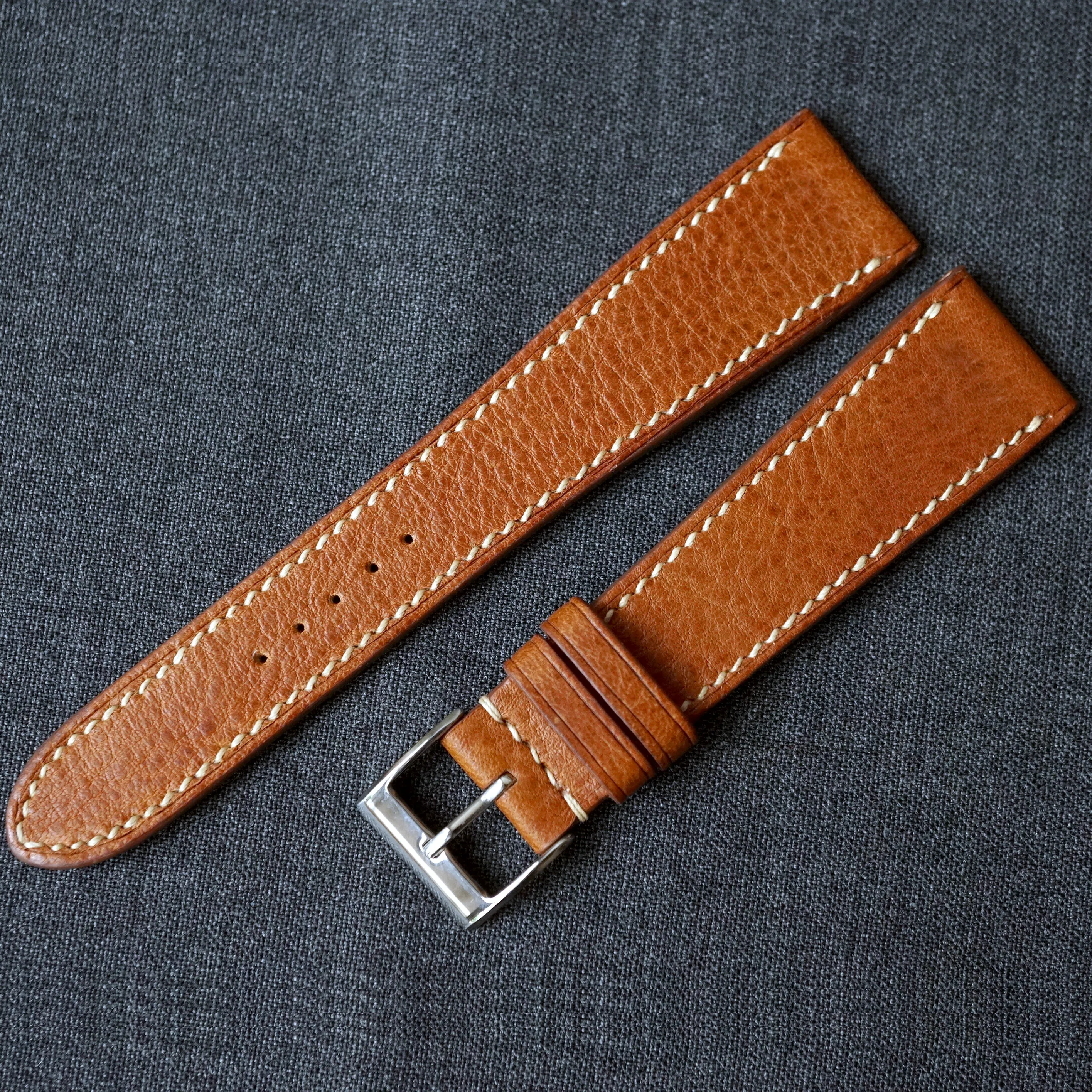 TAN BOX CALF CUSTOM MADE STRAP
