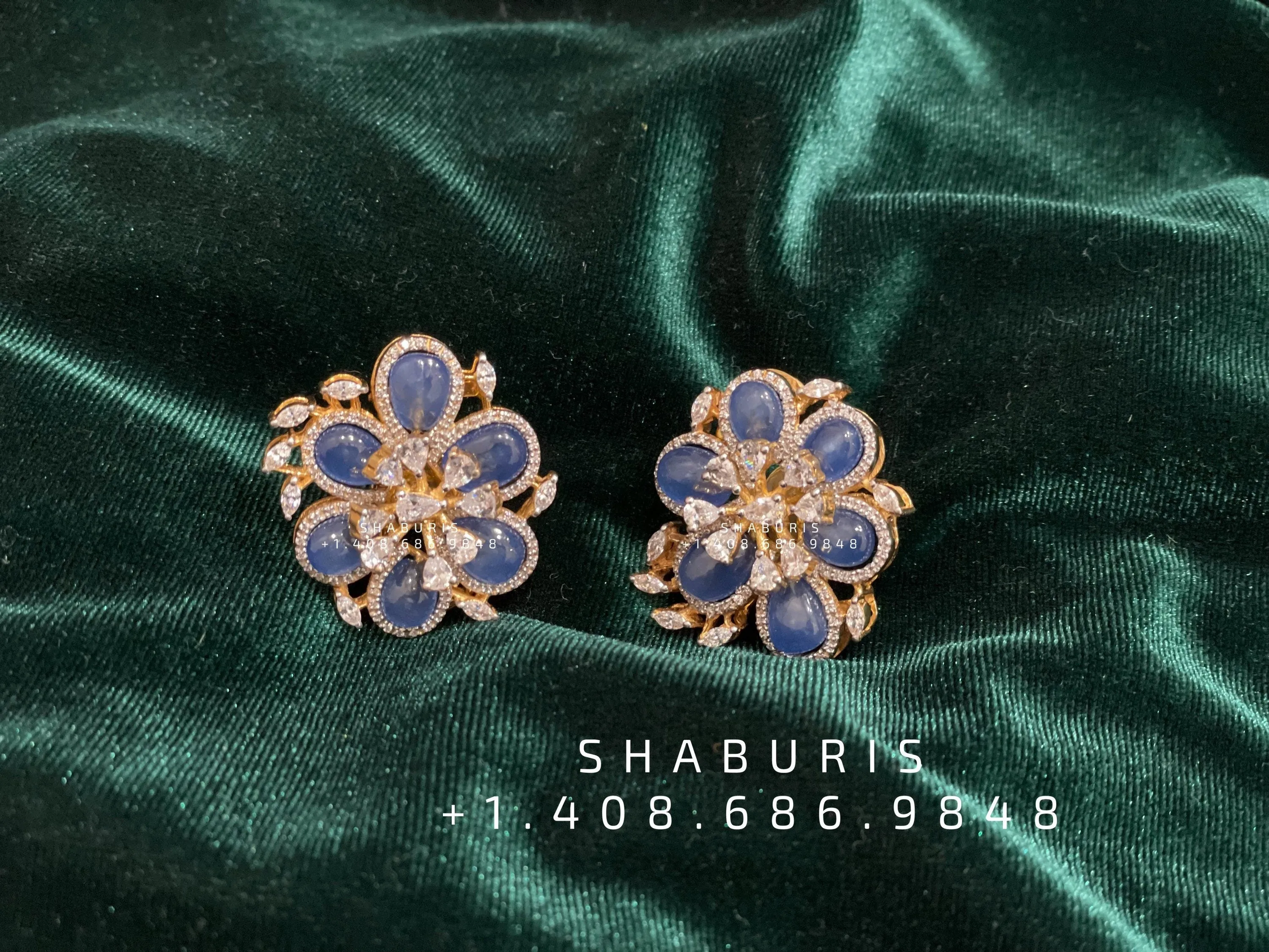 Tanzanite studs,diamond studs Indian ,silver jewelry sets gold jewelry swarovski stones cz stones diamond jewelry wedding jewelry