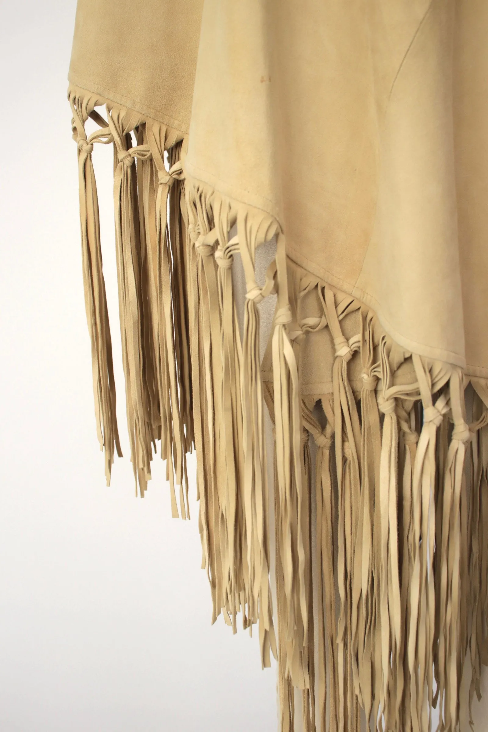 Tasha Polizzi Suede Fringe Poncho